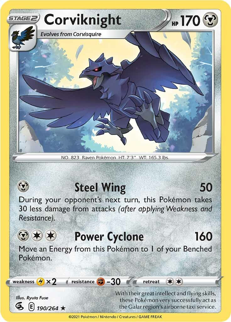 Corviknight (190/264) [Sword & Shield: Fusion Strike] | Good Games Adelaide SA