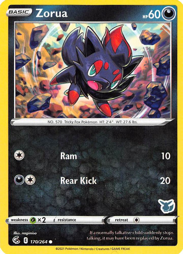 Zorua 170 264 Eevee Stamped 170/264 (Battle Academy 2022)  | Good Games Adelaide SA