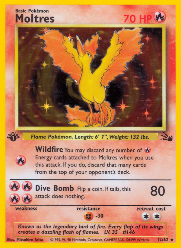 Moltres (12/62) [Fossil 1st Edition] | Good Games Adelaide SA