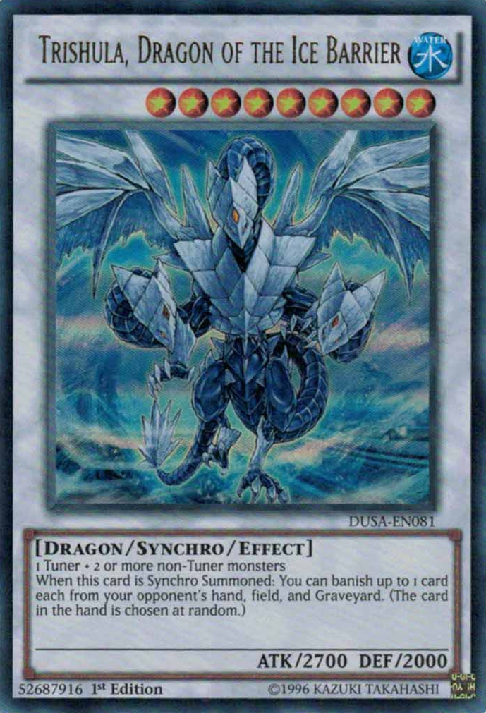 Trishula, Dragon of the Ice Barrier [DUSA-EN081] Ultra Rare | Good Games Adelaide SA
