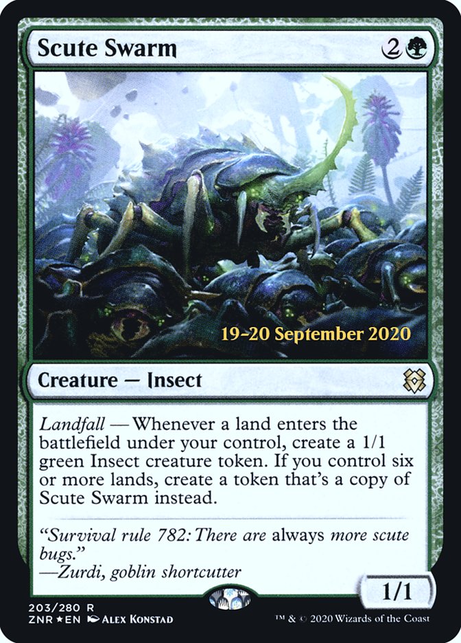 Scute Swarm  [Zendikar Rising Prerelease Promos] | Good Games Adelaide SA