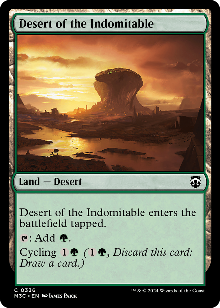 Desert of the Indomitable (Ripple Foil) [Modern Horizons 3 Commander] | Good Games Adelaide SA