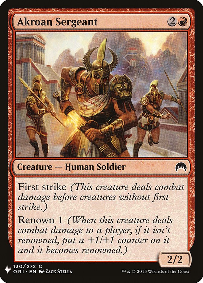 Akroan Sergeant [Mystery Booster] | Good Games Adelaide SA