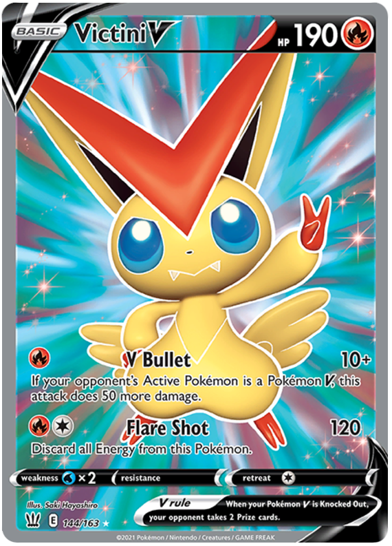 Victini V (144/163) [Sword & Shield: Battle Styles] | Good Games Adelaide SA