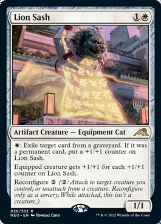 Lion Sash (Promo Pack) [Kamigawa: Neon Dynasty Promos] | Good Games Adelaide SA