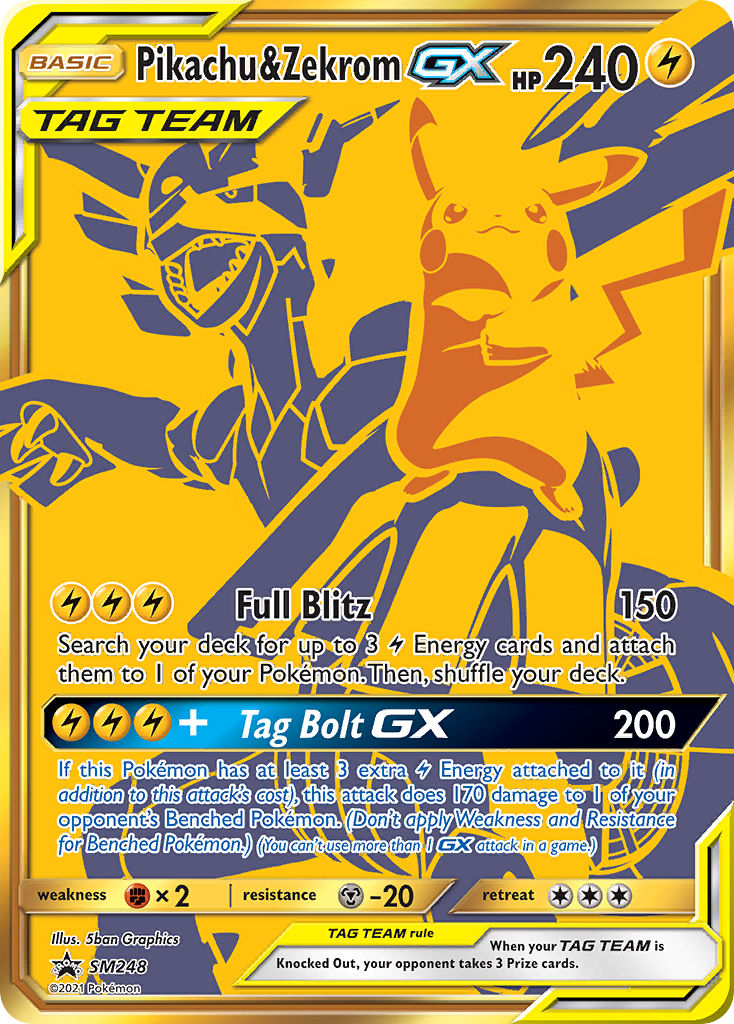 Pikachu & Zekrom GX (SM248) (Jumbo Card) [Sun & Moon: Black Star Promos] | Good Games Adelaide SA