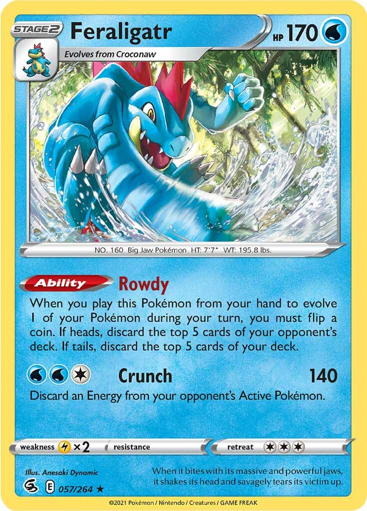 Feraligatr (057/264) [Sword & Shield: Fusion Strike] | Good Games Adelaide SA