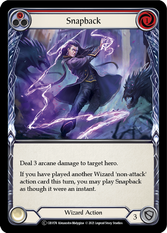 Snapback (Red) [U-CRU174-RF] Unlimited Rainbow Foil | Good Games Adelaide SA