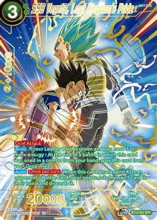 SSB Vegeta, Lost Kingdom's Pride (SPR) [BT16-052] | Good Games Adelaide SA
