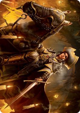Seasoned Cathar Art Card Gold Stamped Signature 12 (Art Series: Innistrad: Midnight Hunt)  | Good Games Adelaide SA