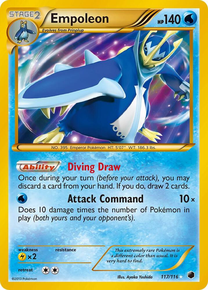 Empoleon 117 Secret Rare 117/116 (Plasma Freeze)  - Holofoil | Good Games Adelaide SA