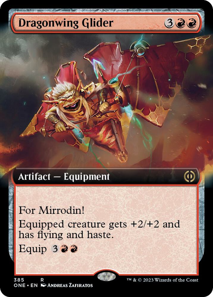 Dragonwing Glider 385/271 (Phyrexia: All Will Be One)  - Extended Art Foil | Good Games Adelaide SA