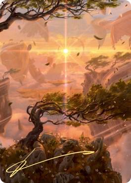 Windswept Heath Art Card Gold Stamped Signature 30 (Art Series: Zendikar Rising)  | Good Games Adelaide SA