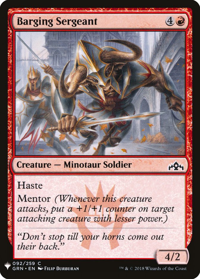 Barging Sergeant [Mystery Booster] | Good Games Adelaide SA
