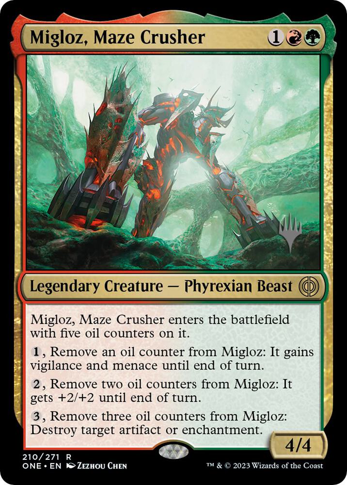 Migloz Maze Crusher 210 (Promo Pack: Phyrexia: All Will Be One)  | Good Games Adelaide SA