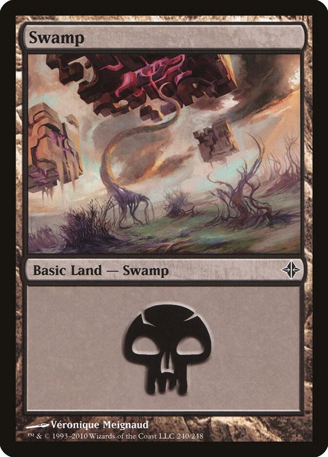 Swamp 240 (Rise of the Eldrazi)  - Foil | Good Games Adelaide SA