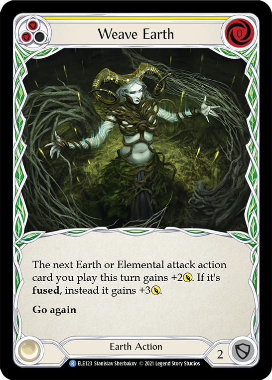 Weave Earth (Yellow) [ELE123] (Tales of Aria)  1st Edition Normal | Good Games Adelaide SA