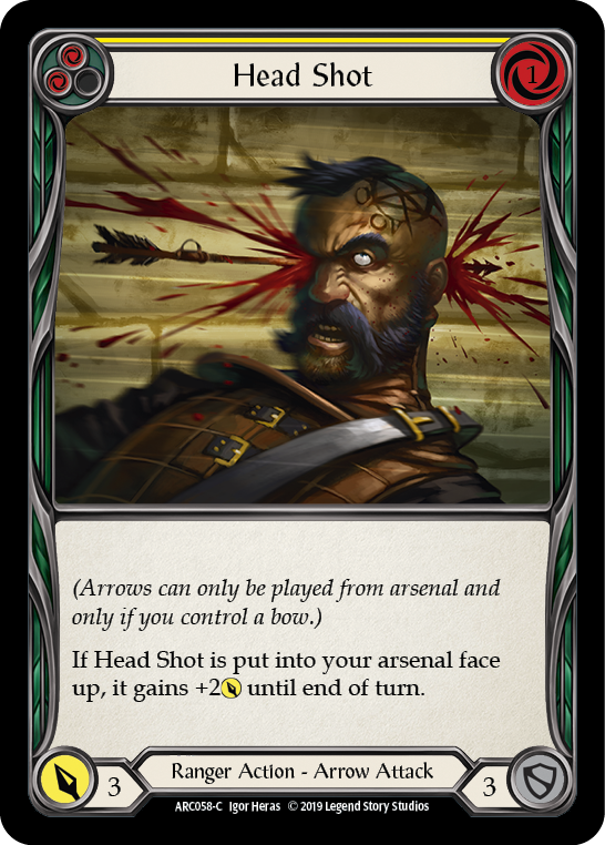 Head Shot (Yellow) [ARC058-C] 1st Edition Rainbow Foil | Good Games Adelaide SA