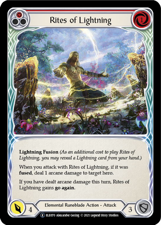 Rites of Lightning (Red) [U-ELE070] Unlimited Rainbow Foil | Good Games Adelaide SA