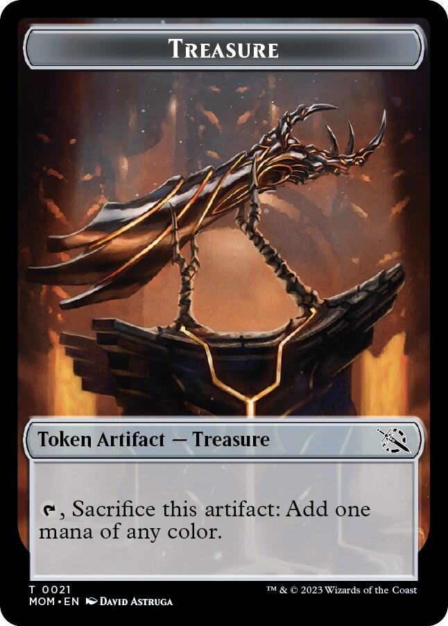 Treasure 0021 Phyrexian Hydra 0011 Double Sided Token 21 // 11 (March of the Machine)  - Foil | Good Games Adelaide SA