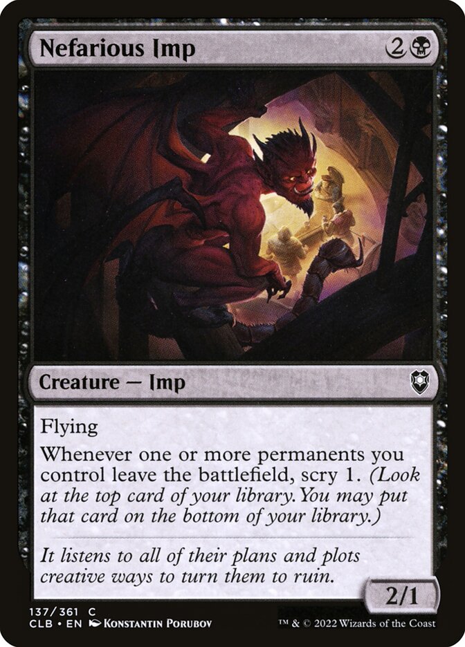 Nefarious Imp 137 (Commander Legends: Battle for Baldur's Gate)  | Good Games Adelaide SA