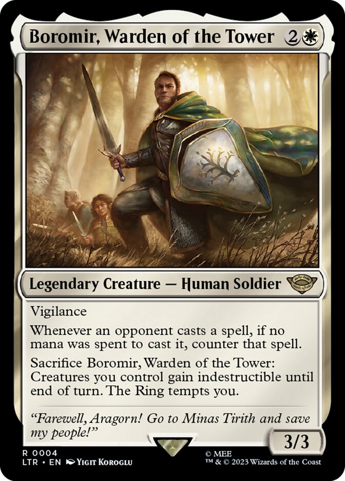Boromir Warden of the Tower 4 (Universes Beyond: The Lord of the Rings: Tales of Middle-earth)  | Good Games Adelaide SA