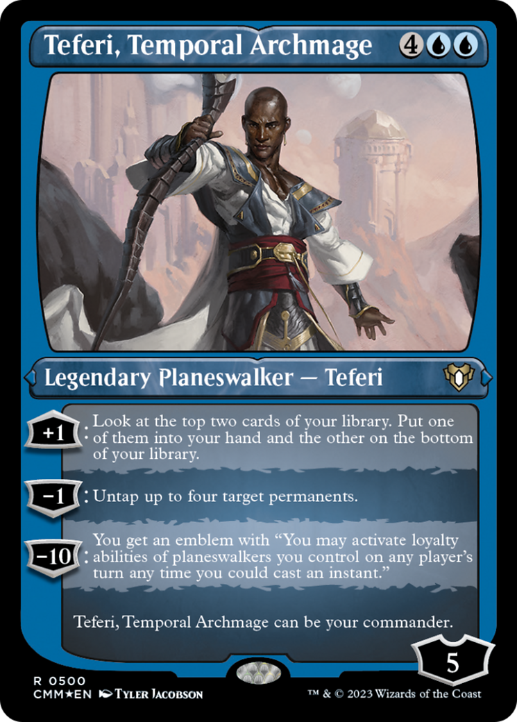 Teferi, Temporal Archmage (Foil Etched) [Commander Masters] | Good Games Adelaide SA