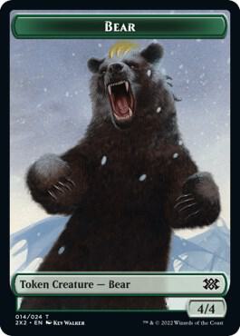 Bear Spirit 008 Double Sided Token 14 // 8 (Double Masters 2022)  - Foil | Good Games Adelaide SA