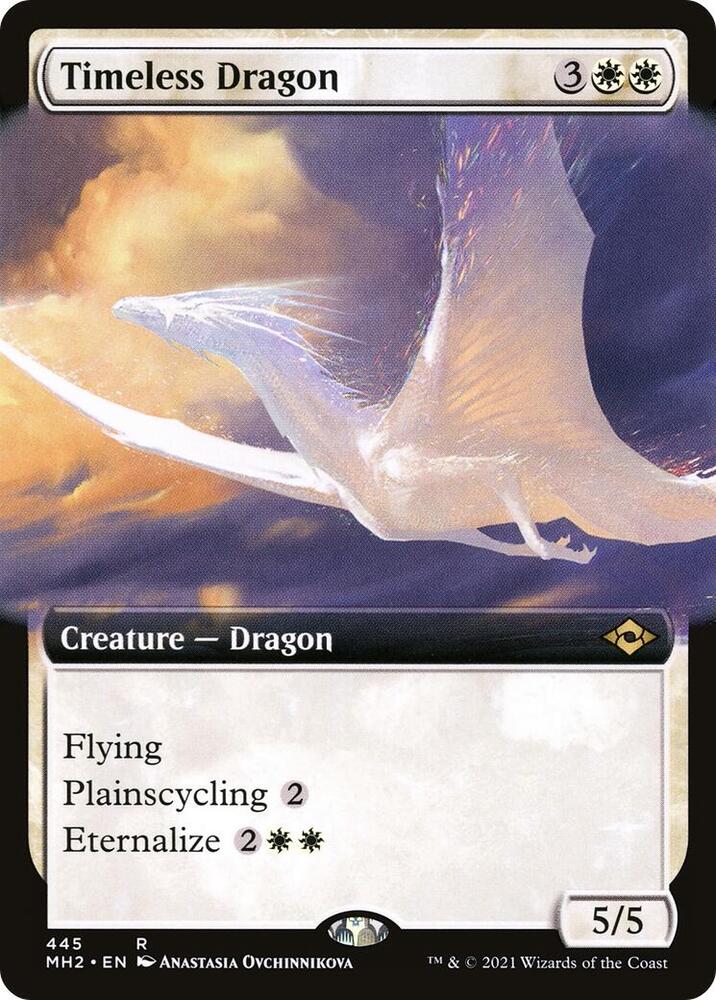 Timeless Dragon Extended Art 445 (Modern Horizons 2)  - Foil | Good Games Adelaide SA