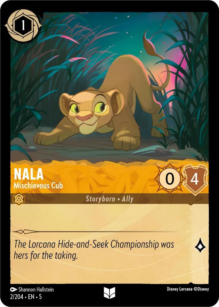 Nala Mischievous Cub 2/204 (Shimmering Skies)  - Cold Foil | Good Games Adelaide SA