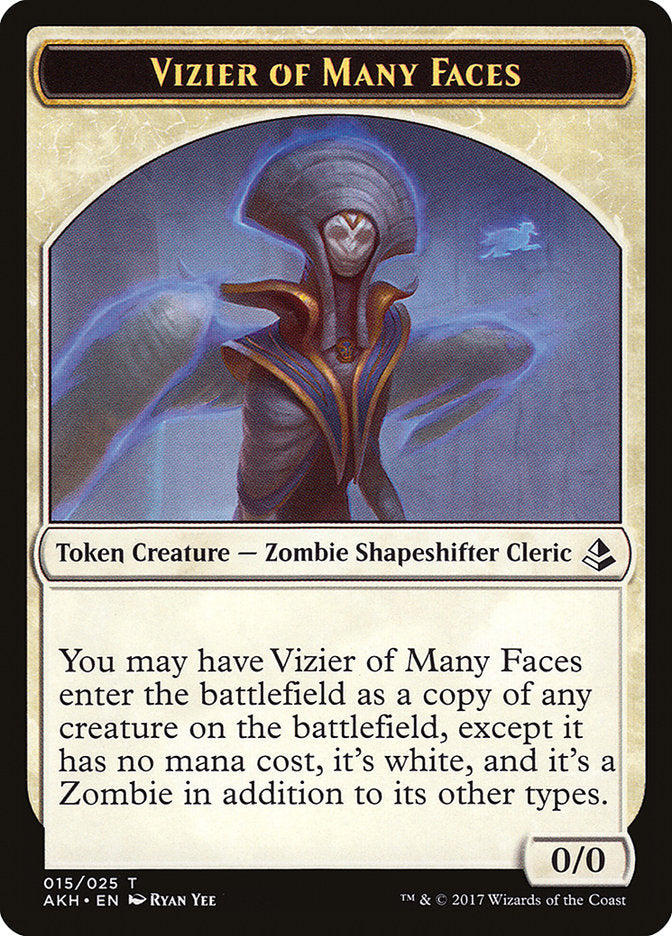 Vizier of Many Faces // Zombie Token [Amonkhet Tokens] | Good Games Adelaide SA