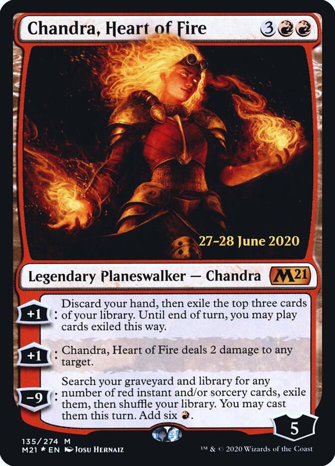 Chandra Heart of Fire 135 (Prerelease Cards)  - Foil | Good Games Adelaide SA