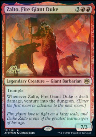 Zalto, Fire Giant Duke [Dungeons & Dragons: Adventures in the Forgotten Realms Prerelease Promos] | Good Games Adelaide SA