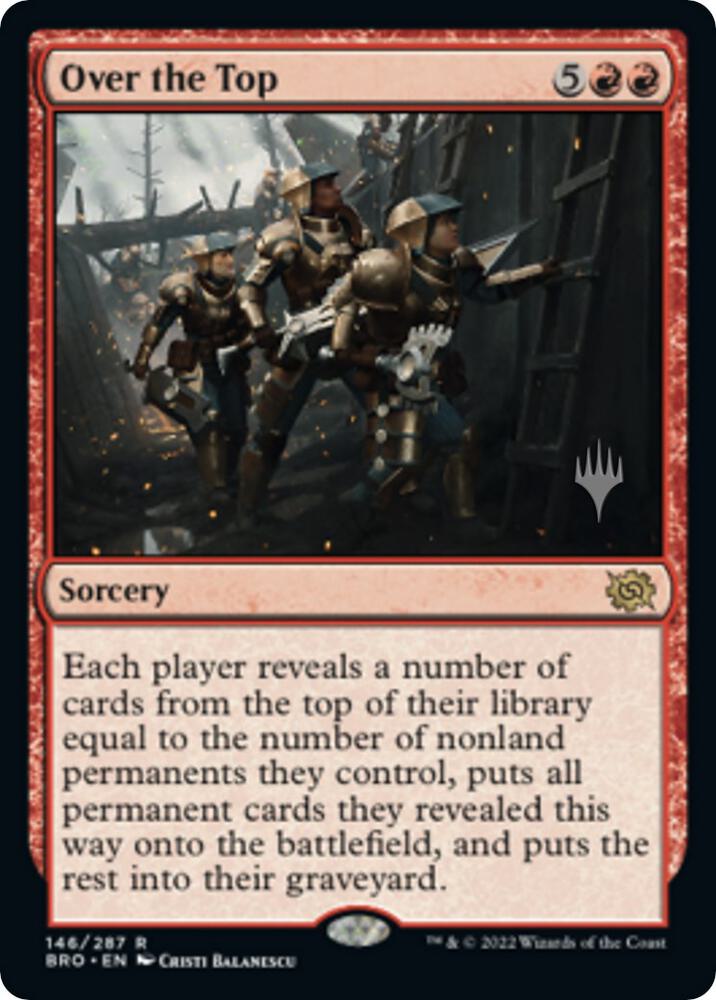 Over the Top 146 (Promo Pack: The Brothers' War)  - Foil | Good Games Adelaide SA