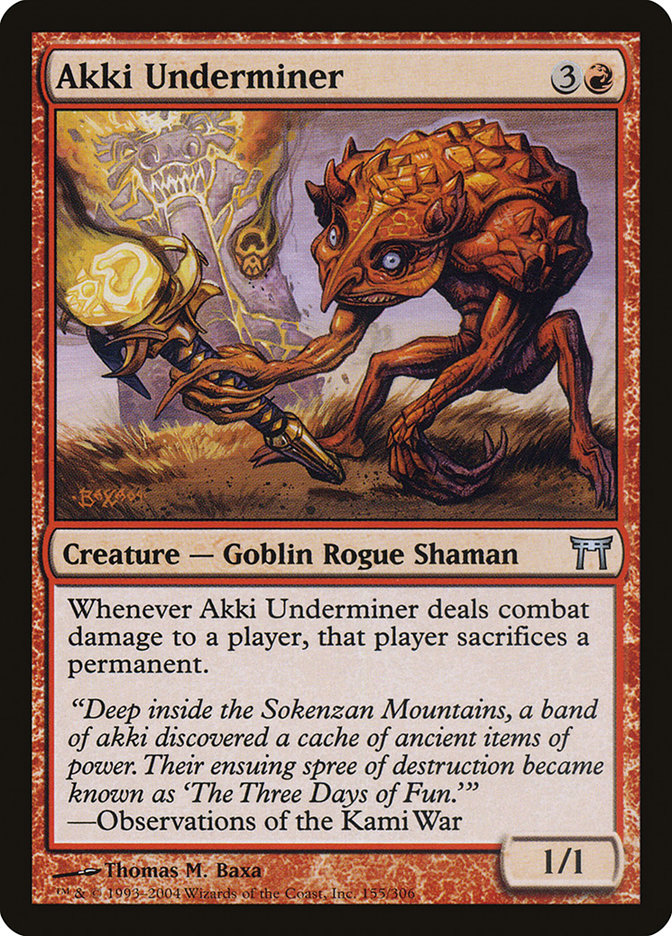 Akki Underminer 155 (Champions of Kamigawa)  - Foil | Good Games Adelaide SA