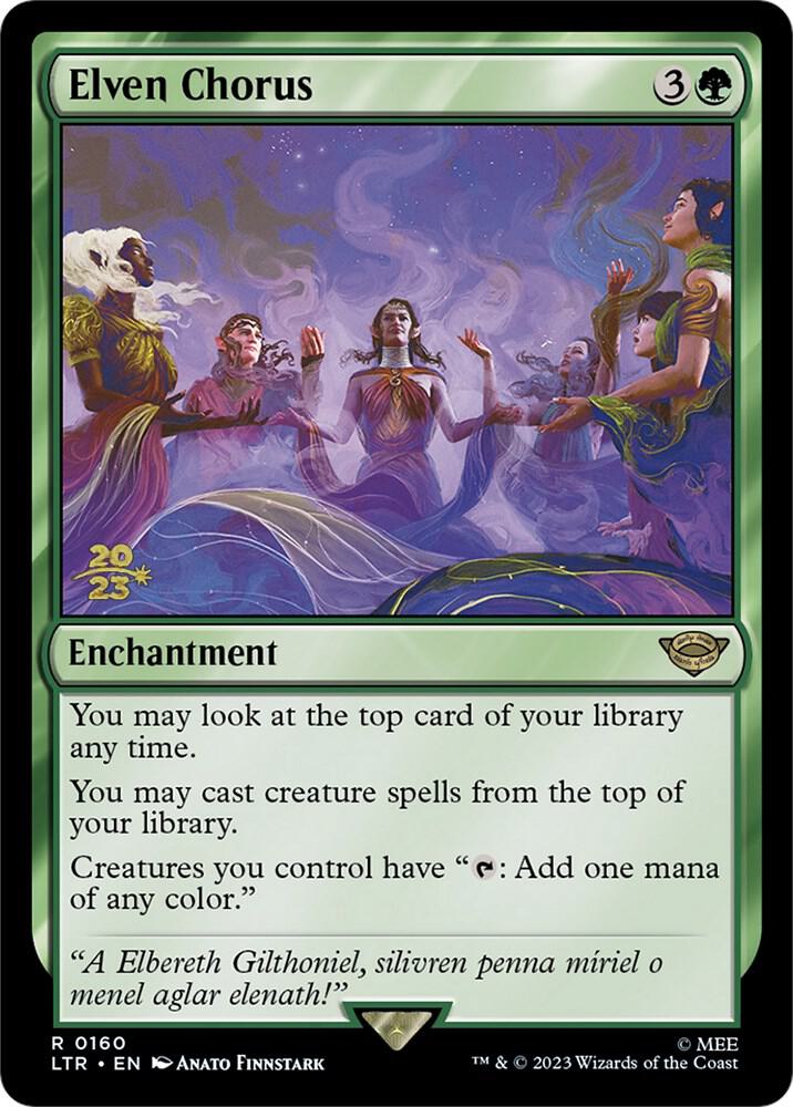 Elven Chorus 160 (Prerelease Cards)  - Foil | Good Games Adelaide SA
