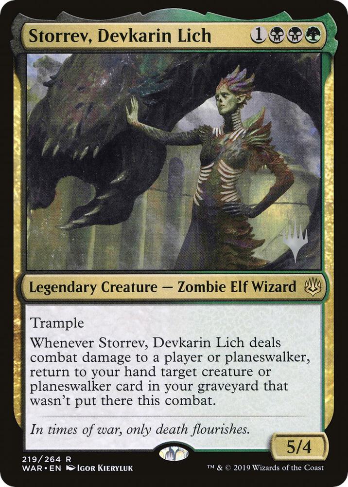 Storrev Devkarin Lich 219 (Promo Pack: Throne of Eldraine)  - Foil | Good Games Adelaide SA