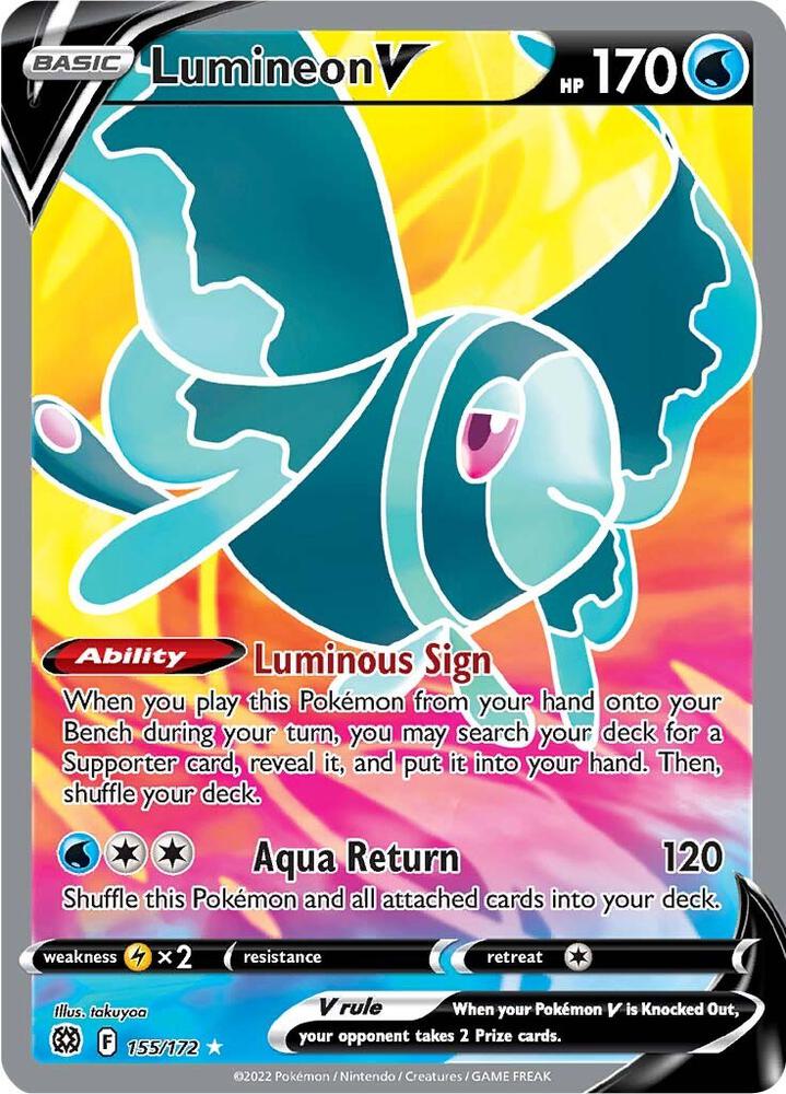 Lumineon V Full Art 155/172 (SWSH09: Brilliant Stars)  - Holofoil | Good Games Adelaide SA