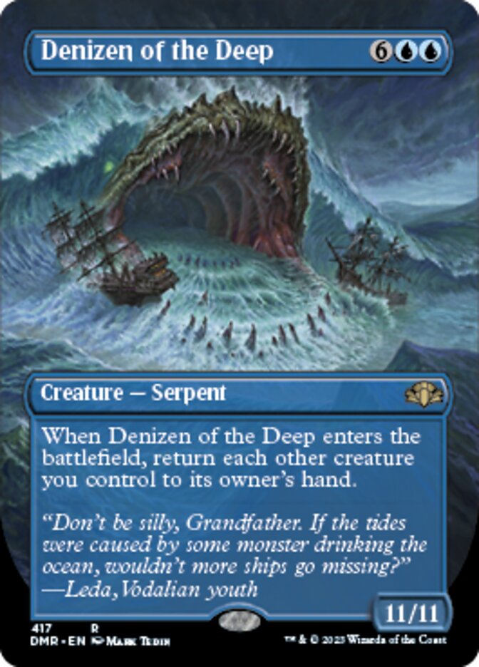 Denizen of the Deep (Borderless Alternate Art) [Dominaria Remastered] | Good Games Adelaide SA