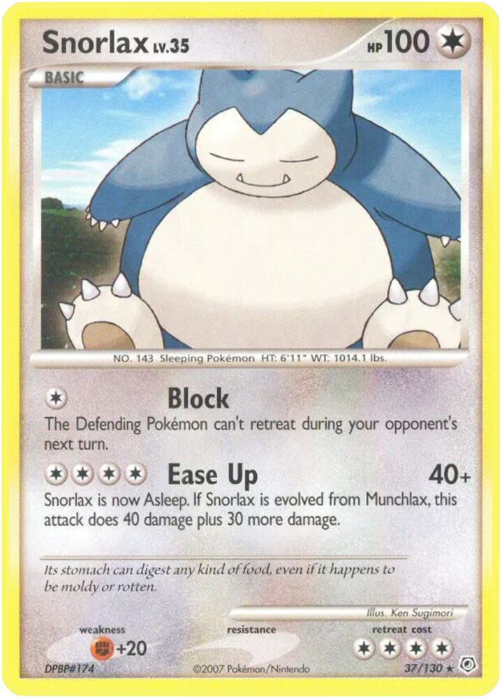 Snorlax 37/130 (Diamond and Pearl)  | Good Games Adelaide SA