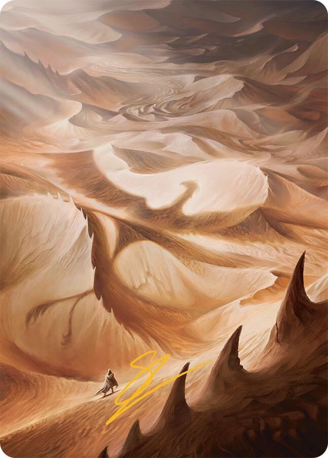 Plains Art Card 30 54 Gold Stamped Signature 30 (Art Series: Tarkir: Dragonstorm)  | Good Games Adelaide SA