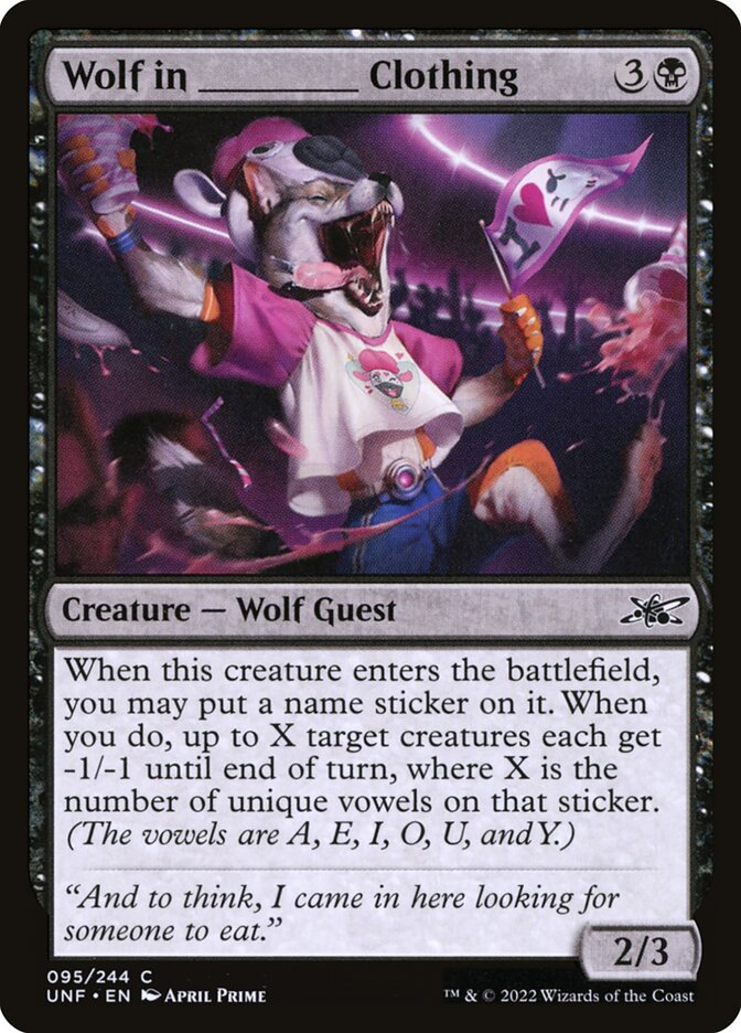 Wolf in _____ Clothing 95 (Unfinity)  | Good Games Adelaide SA