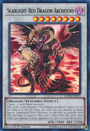 Scarlight Red Dragon Archfiend [DUDE-EN013] Ultra Rare | Good Games Adelaide SA