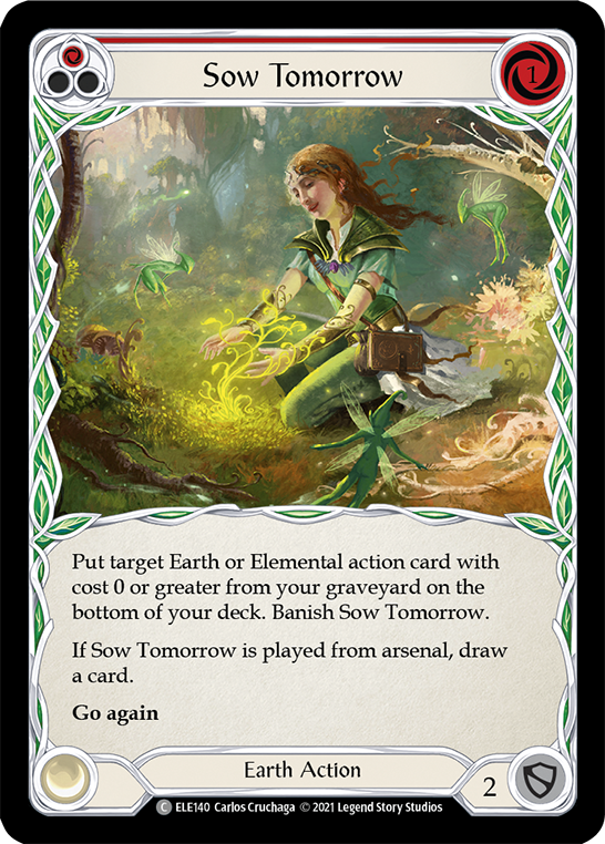 Sow Tomorrow (Red) [ELE140] (Tales of Aria)  1st Edition Rainbow Foil | Good Games Adelaide SA