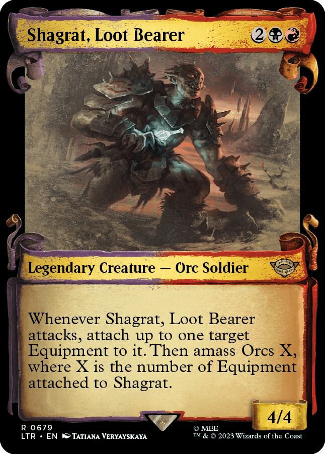 Shagrat, Loot Bearer 679 (Universes Beyond: The Lord of the Rings: Tales of Middle-earth)  - Showcase Scroll Foil | Good Games Adelaide SA