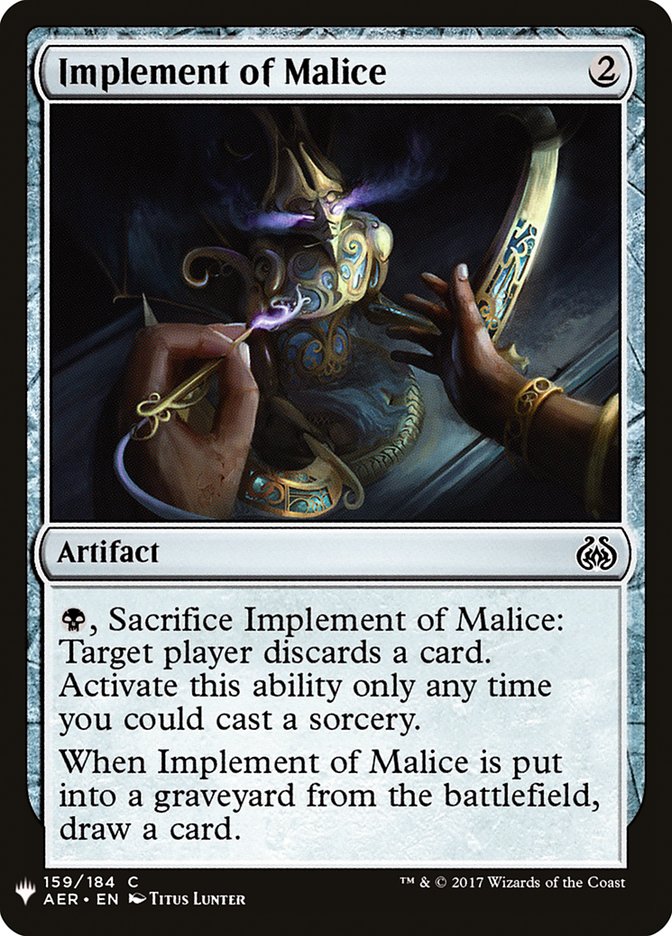 Implement of Malice [Mystery Booster] | Good Games Adelaide SA