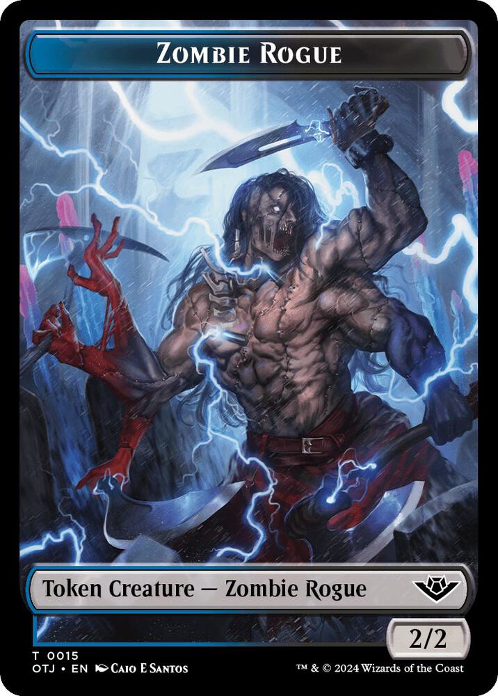 Zombie Rogue Plot Double Sided Token 15 // 20 (Outlaws of Thunder Junction)  | Good Games Adelaide SA
