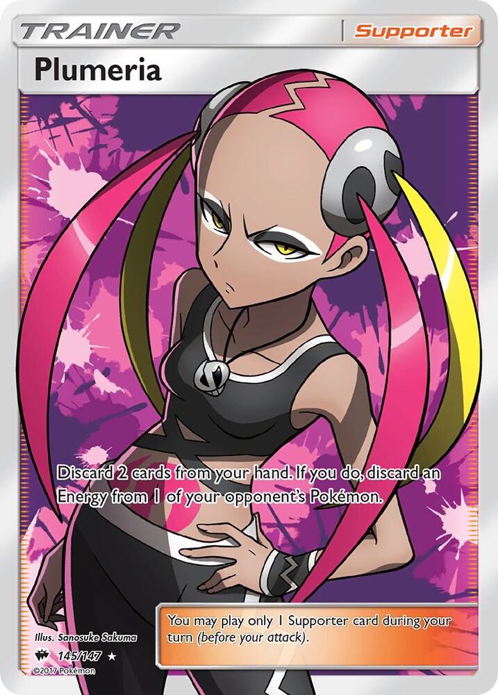 Plumeria Full Art 145/147 (SM - Burning Shadows)  - Holofoil | Good Games Adelaide SA