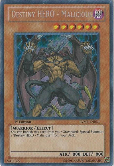 Destiny HERO - Malicious [RYMP-EN034] Secret Rare | Good Games Adelaide SA
