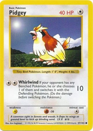 Pidgey (57/102) [Base Set Shadowless Unlimited] | Good Games Adelaide SA